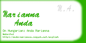 marianna anda business card